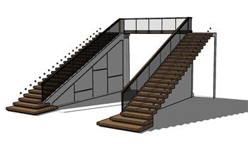 扶手楼梯SU模型
