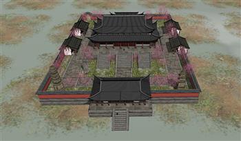 寺庙宫殿古建筑SU模型