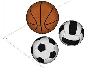 足球篮球排球SU模型