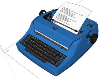 IBM打字机办公SU模型