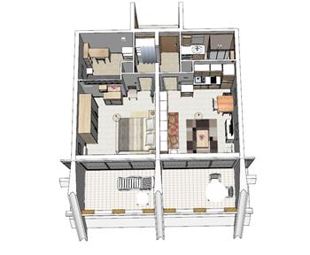 公寓室内家装SU模型(ID26816)