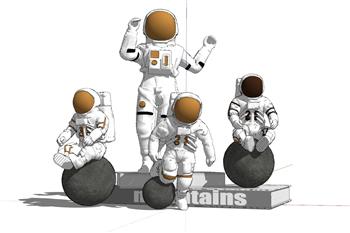 太空人宇航员人物SU模型
