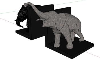 大象工艺品摆件SU模型