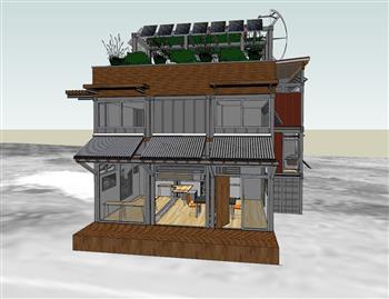 集装箱住宅建筑SU模型