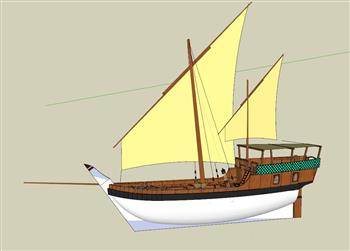帆船船SU模型