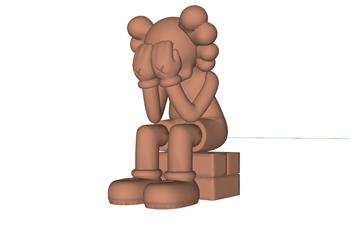大象雕塑工艺品SU模型