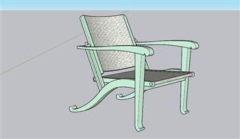 简约扶手椅椅子SU模型