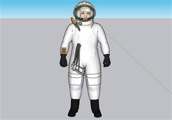 宇航员太空人人物SU模型