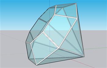 钻石水晶石多面体SU模型