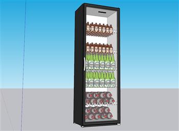冰柜冰箱冷饮柜SU模型