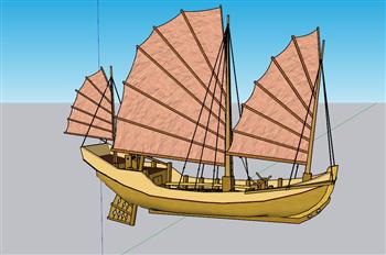帆船装饰摆件SU模型