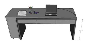 书桌办公桌SU模型