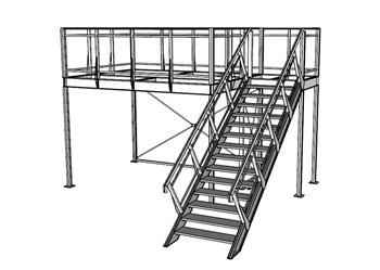 工业楼梯SU模型