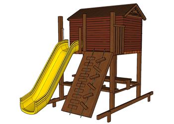 儿童木屋滑滑梯SU模型