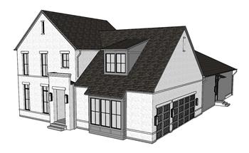 美式住宅房屋SU模型