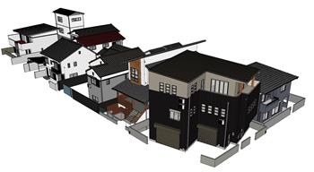 日式建筑住宅房屋SU模型