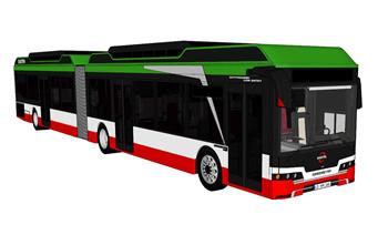 公共汽车公交车巴士车SU模型
