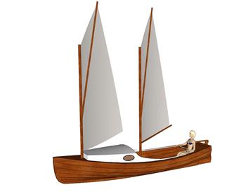 帆船美女SU模型