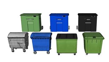 环保垃圾桶垃圾箱SU模型