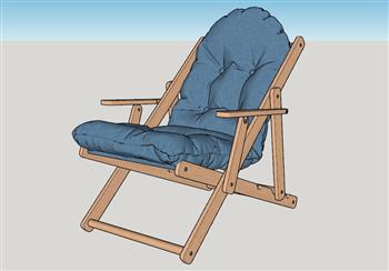 折叠椅躺椅椅子SU模型