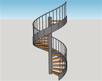 螺旋梯旋转楼梯草图大师素材(ID32497)