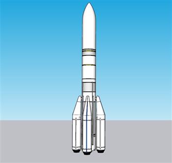 航天运载火箭SU模型