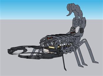 机器人蝎子毒蝎SU模型