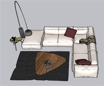 L型沙发家具SU模型