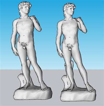 大卫人物雕塑雕像的su模型(ID33402)