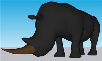 犀牛动物SU模型