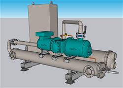 冷水机设备机械SU模型