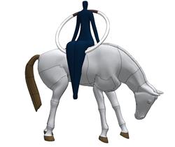 抽象骑马雕塑SU模型