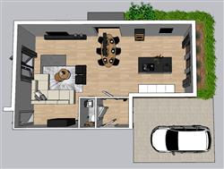 别墅一层室内家装公寓su模型(ID35162)