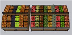 超市蔬果架水果SU模型