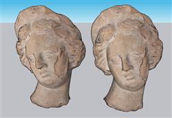 欧式人头像雕塑雕像su模型(ID35787)