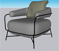 扶手椅沙发椅SU模型