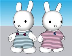 儿童玩具兔子SU模型