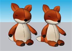 狐狸布娃娃玩具SU模型