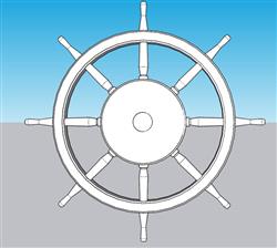 船舵装饰SU模型