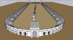 罗马马戏团古建筑SU模型