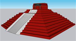 玛雅神庙古建筑SU模型