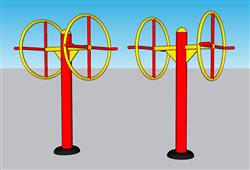 健身器材转轮SU模型