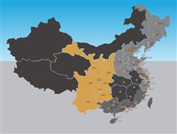 中国地图公鸡SU模型