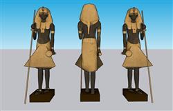 埃及法老摆件SU模型