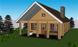 森林木屋木房子住宅su模型(ID37331)