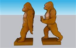 大猩猩工艺品雕塑SU模型