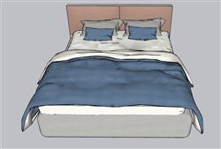 床铺双人床SU模型