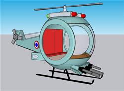 儿童玩具直升机SU模型