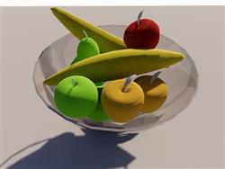 水果篮苹果梨子SU模型