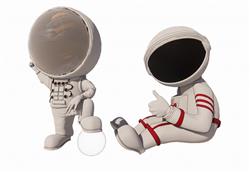 宇航员雕塑摆件SU模型
